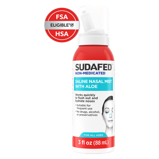 Sudafed Non-Medicated Saline Nasal Mist with Aloe, 3 Fl. Oz