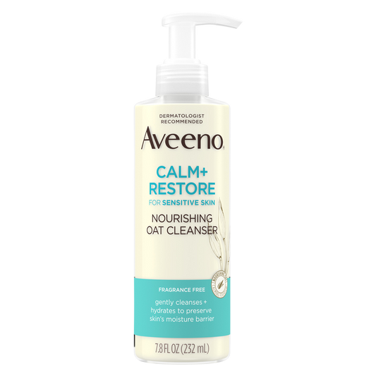 Aveeno Calm + Restore Nourishing Oat Cleanser For Sensitive Skin 7.8oz