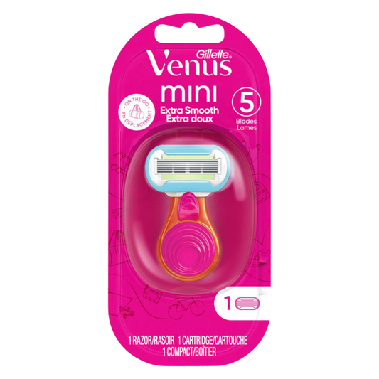 Venus Extra Smooth On The Go Women's Razor Handle with 1 Blade Refill & Travel Case