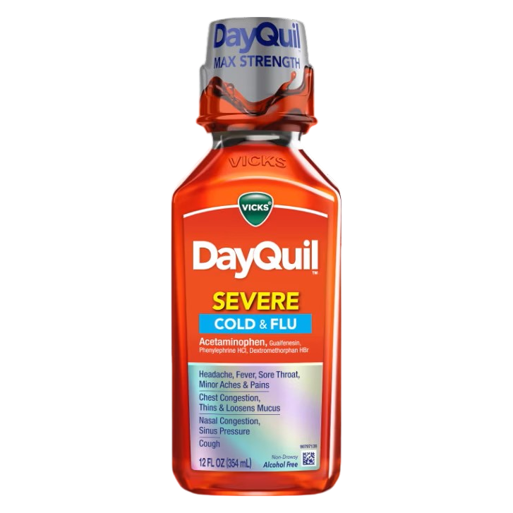 Vicks DayQuil SEVERE Cold & Flu, Over-the-Counter Medicine, 12 Oz