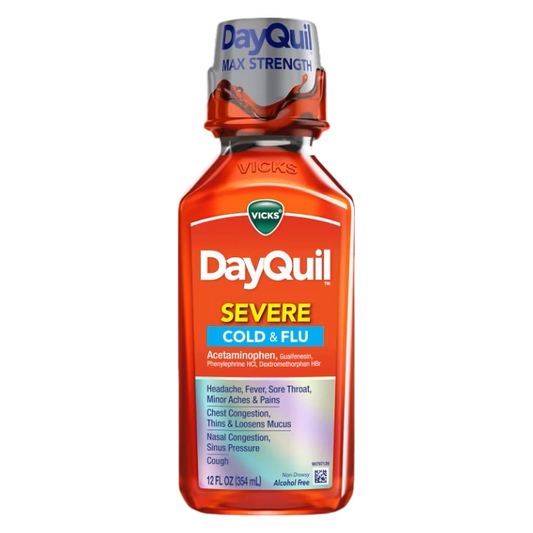 Vicks DayQuil SEVERE Cold & Flu, Over-the-Counter Medicine, 12 Oz