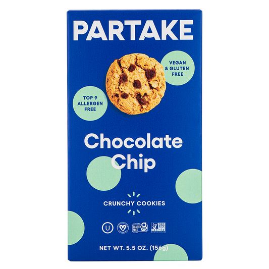 Partake Gluten Free Vegan Crunchy Chocolate Chip Cookies 5.5oz