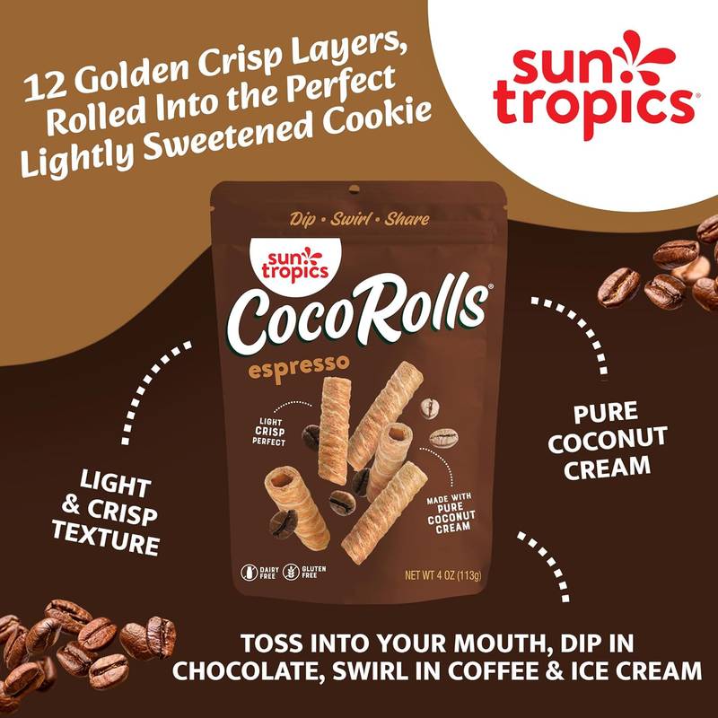 Sun Tropics CocoRolls Espresso, 4oz