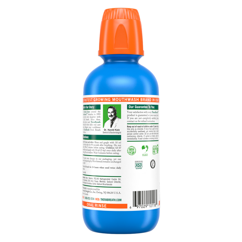 TheraBreath Fresh Breath Oral Rinse Icy Mint 16oz