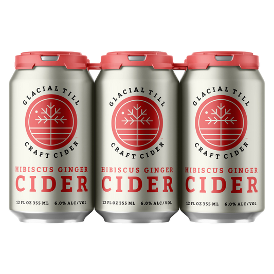 Glacial Till Hibiscus Ginger Cider 6pk 12oz Can 6.0% ABV