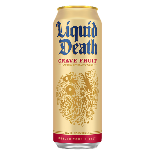 Liquid Death Sparkling Water Grave Fruit 19.2oz King Size Can