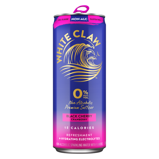 White Claw 0% Black Cherry Cranberry Single 12oz Can