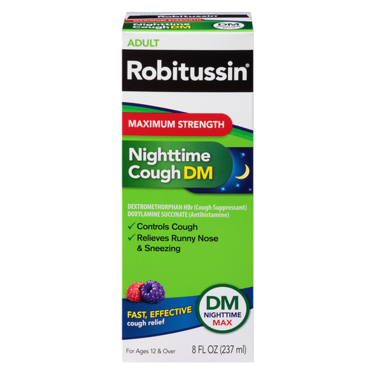 Robitussin Maximum Strength Nighttime Cough DM 8oz