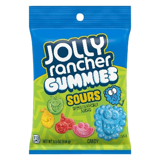 Jolly Rancher Sours Gummies Assorted Fruit Flavors 6.5oz