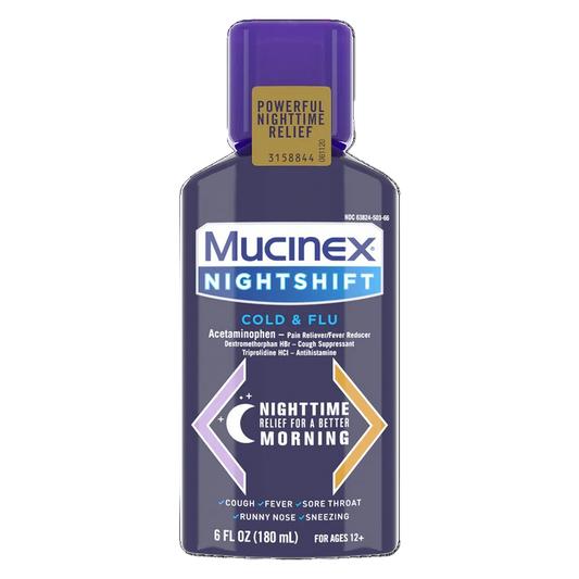 Mucinex Nightshift Adult Liquid - Severe Cold & Flu