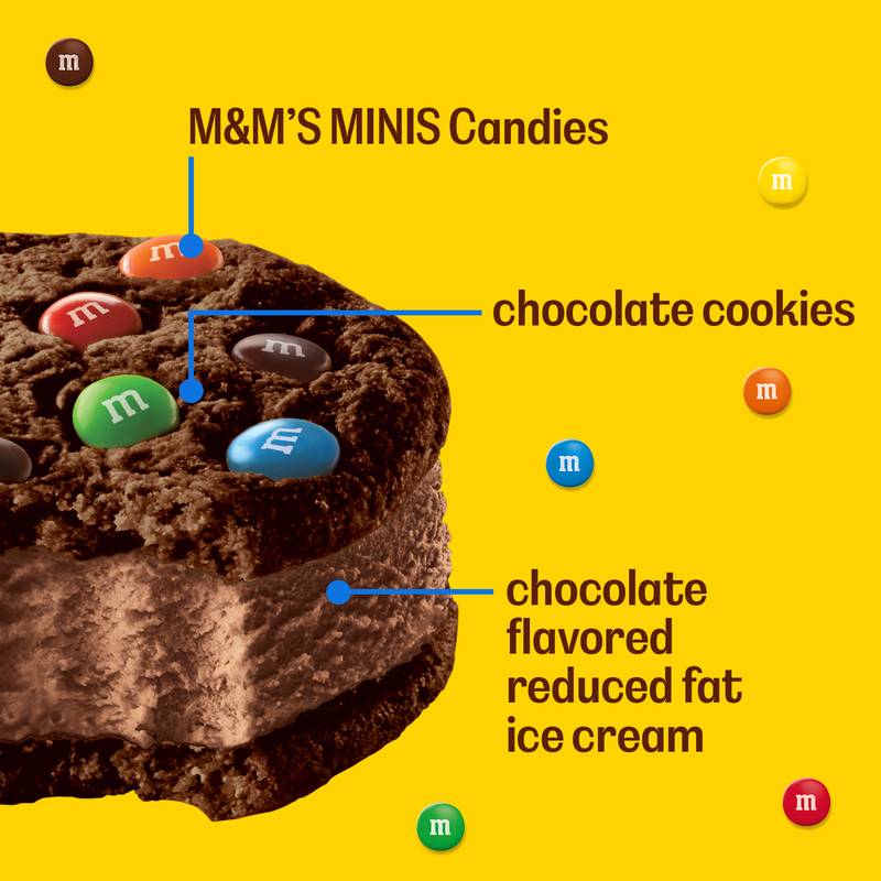 M&M's Chocolate Ice Cream Cookie Sandwich 1ct