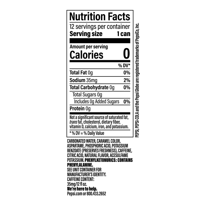 Diet Pepsi 12pk 12oz Can