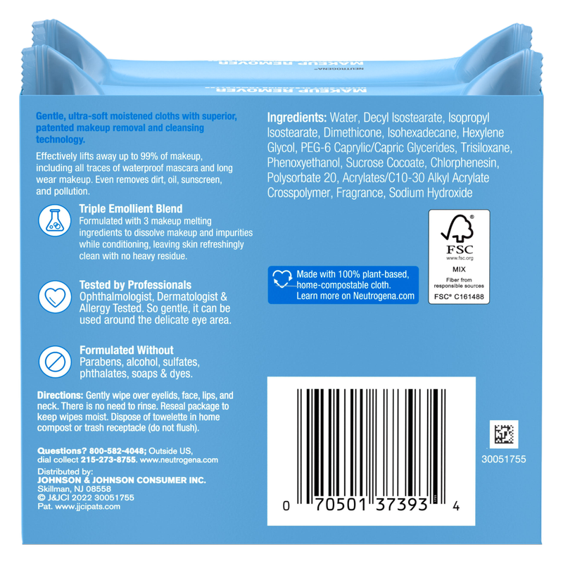 Neutrogena Makeup Remover Cleansing Towelettes 25ct 2pk