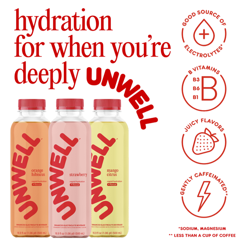 Unwell Orange Hibiscus Hydration Drink 16.9oz Btl