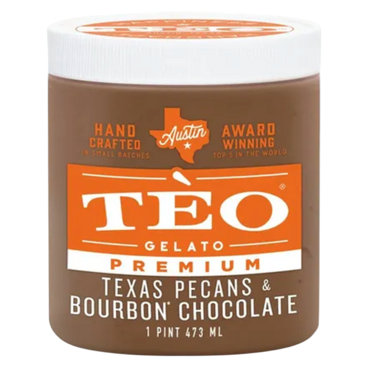 Tèo Gelato Texas Pecans & Bourbon Gelato, 16 oz