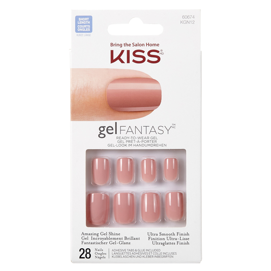 Kiss Gel Fantasy Ready-To-Wear Fake Nails Pink 28 ct
