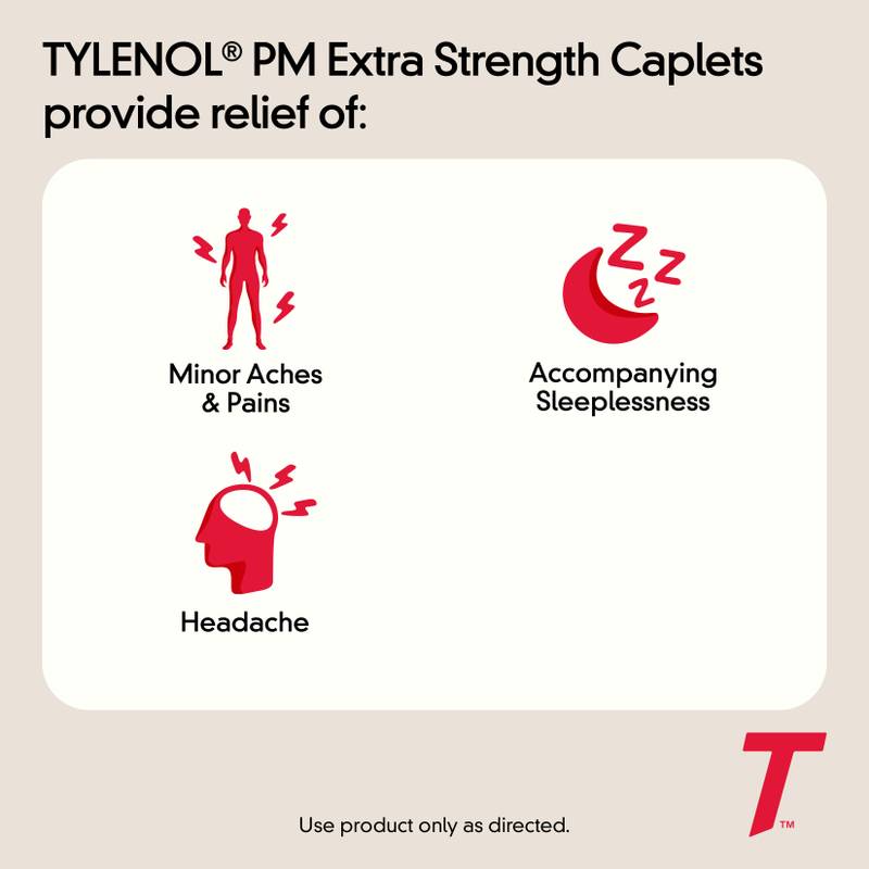 Tylenol PM Extra Strength Caplets, 100 Count