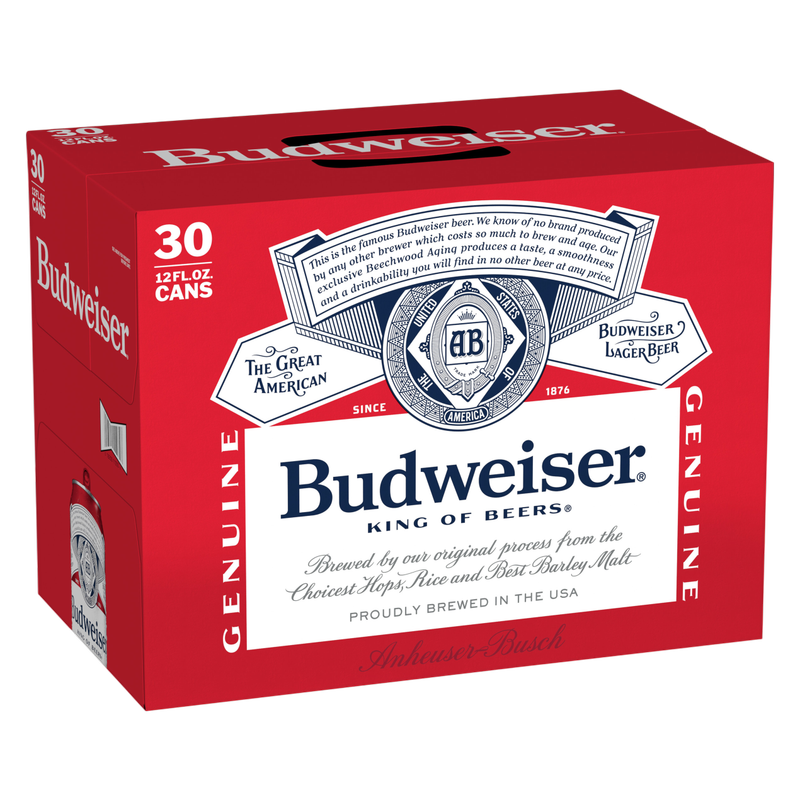 Budweiser 30pk 12oz Can 5.0% ABV