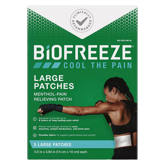 Biofreeze Pain Relief Patch Large 5pk