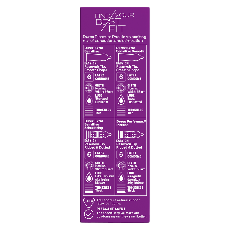 Durex Pleasure Pack Condom 24 ct