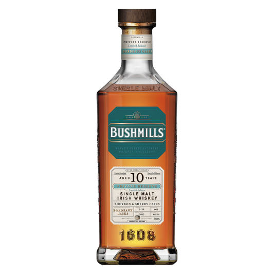 Bushmills Private Reserve Limited Release 10 Year Old: Bordeaux Casks Irish Whiskey 750ml (93 Proof)