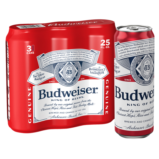 Budweiser 3pk 25oz Cans