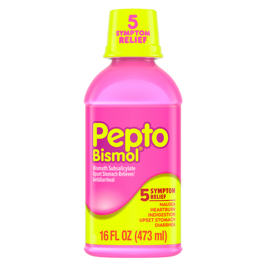 Pepto Bismol 5 Symptoms Digestive Relief Original Liquid 16 oz