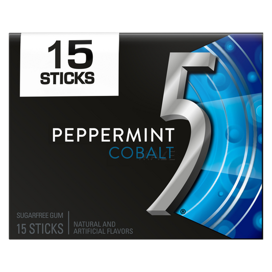 5 GUM Peppermint Cobalt Sugar Free Chewing Gum