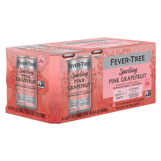 Fever Tree Sparkling Pink Grapefruit 8pk 5.07oz Can
