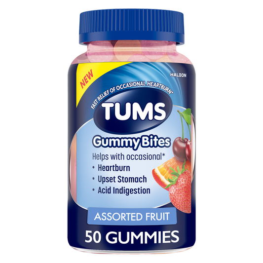 Tums Gummy Bites Assorted Fruit Flavors 50ct