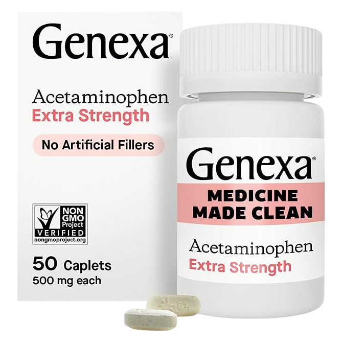 Genexa Acetaminophen Extra Strength, 50 Caps