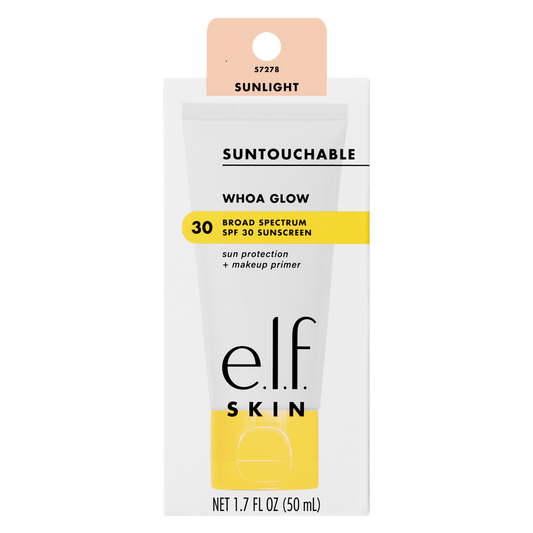 E.l.f. SKIN Suntouchable Whoa Glow Sunscreen & Primer, Sunlight, SPF 30 , 1.7 Fl Oz
