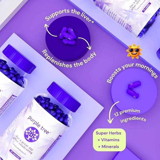 Purple Tree Post-Celebration Wellness Vitamins - Bottle (30 pills)