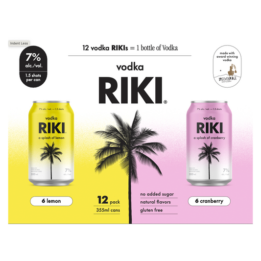 RIKI Vodka Lemon & Cranberry 12pk 12oz (14 Proof)