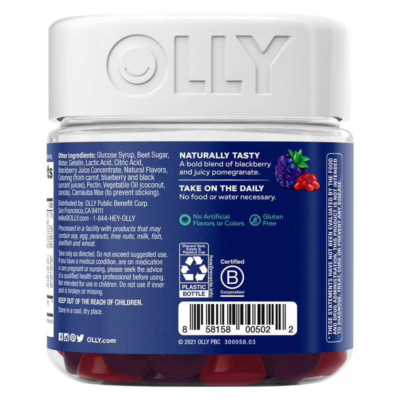 OLLY Men's Multivitamin Blackberry Blitz 90ct