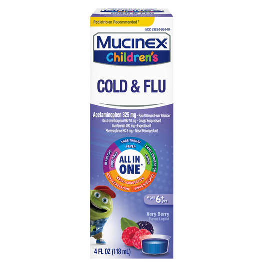 Mucinex Children`s Liquid Cold & Flu - Very Berry 4oz