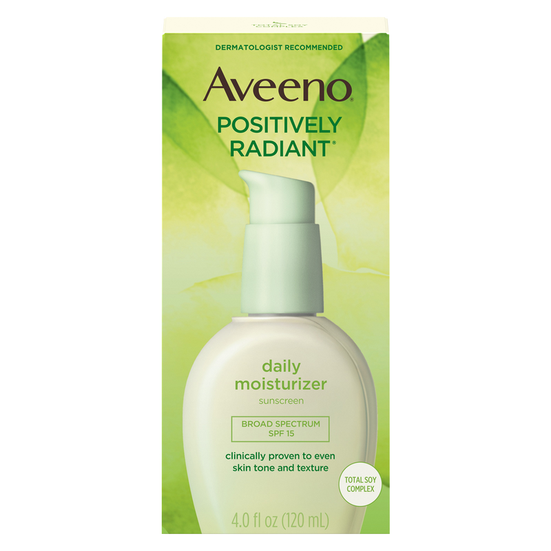 Aveeno Positively Radiant Daily Face Soy Moisturizer SPF 15 4oz