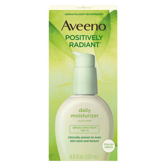 Aveeno Positively Radiant Daily Face Soy Moisturizer SPF 15 4oz
