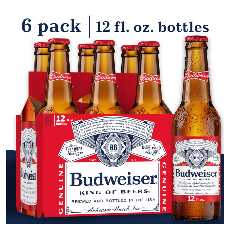 Budweiser 6pk 12oz Btl 5.0% ABV