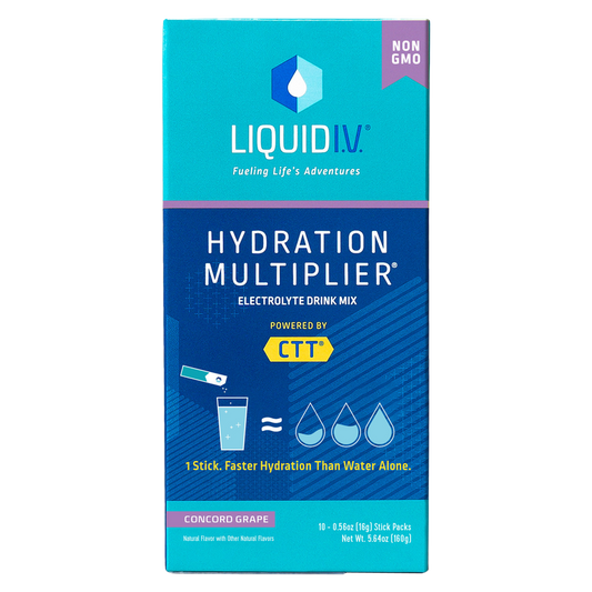 Liquid I.V. Hydration Multiplier Electrolyte Vegan Grape Drink Mix 10ct Box