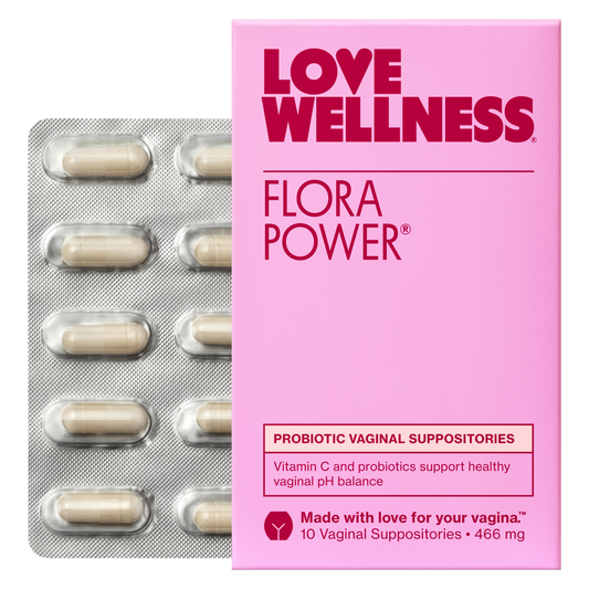 Love Wellness Flora Power Probiotic Vaginal Suppositories 10ct