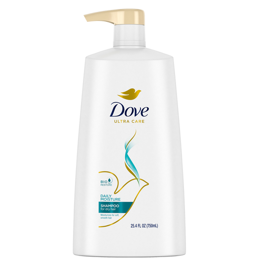 Dove Ultra Care Shampoo for Dry Hair Daily Moisture Shampoo with Bio-Restore Complex 25.4 oz