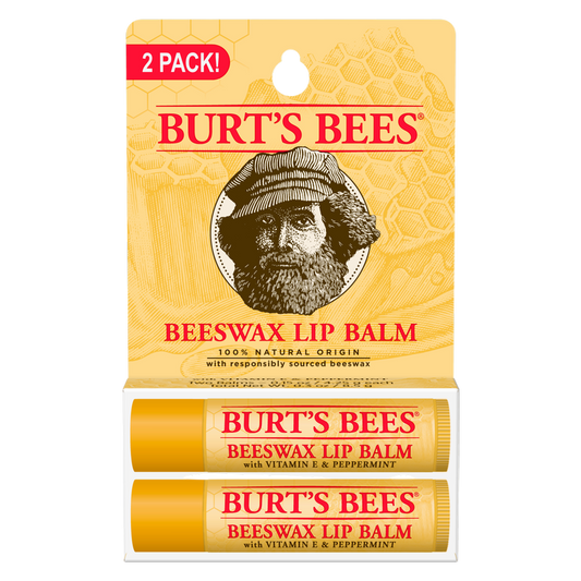 Burt's Bees Beeswax Lip Balm, 0.15oz, 2ct