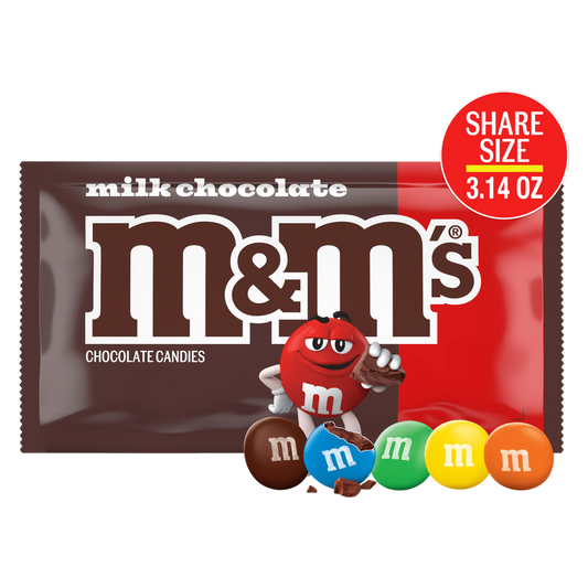 M&M's Milk Chocolate Candies Share Size 3.14oz