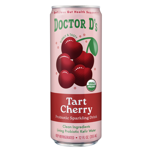 Doctor D's Tart Cherry Sparkling Probiotic Drink 12oz Can