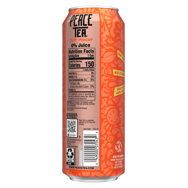 Peace Tea Georgia Peach 23oz Can