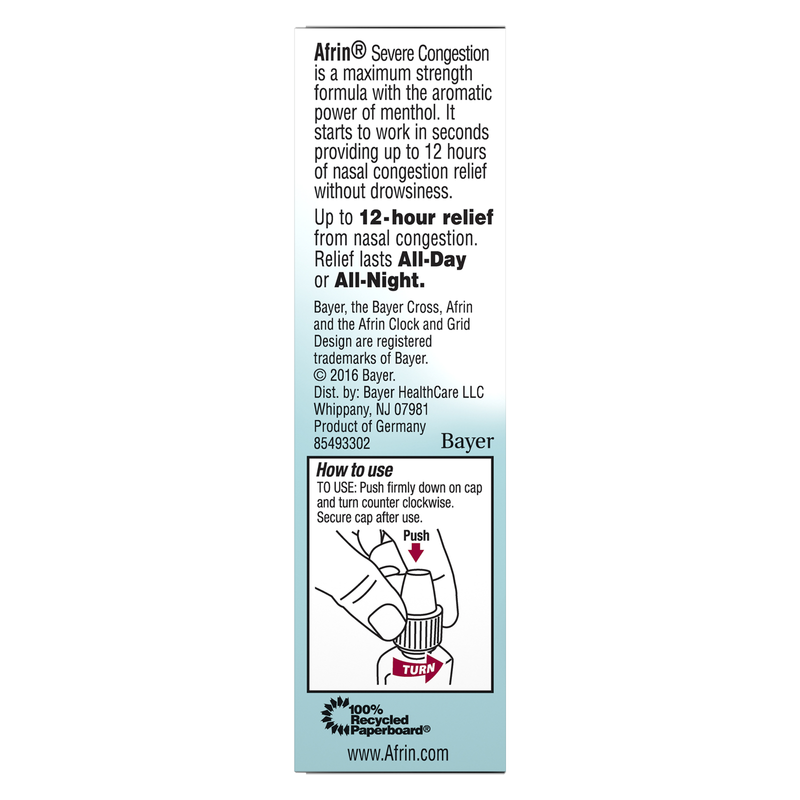 Afrin Severe Congestion Nasal Spray Congestion Relief 15ml