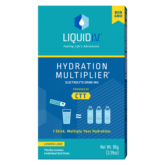 Liquid I.V. Hydration Multiplier Electrolyte Drink Mix Powder Lemon Lime 6 ct Box