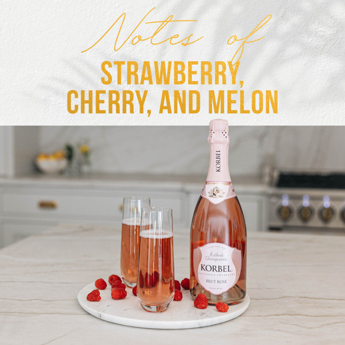 Korbel Brut Rose California Champagne 750ml