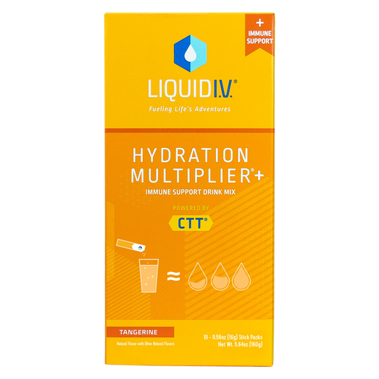 Liquid I.V. Hydration Multiplier + Immune Support Electrolyte Drink Mix Powder Tangerine 10ct Box